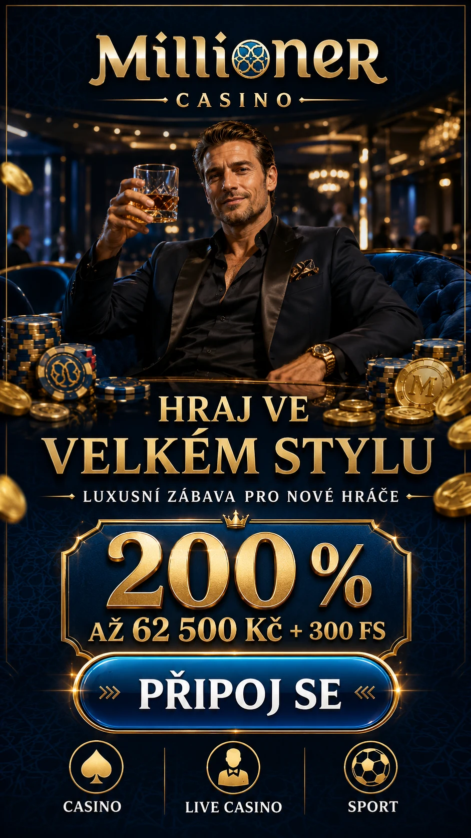 Millioner Casino — hraj ve velkém stylu