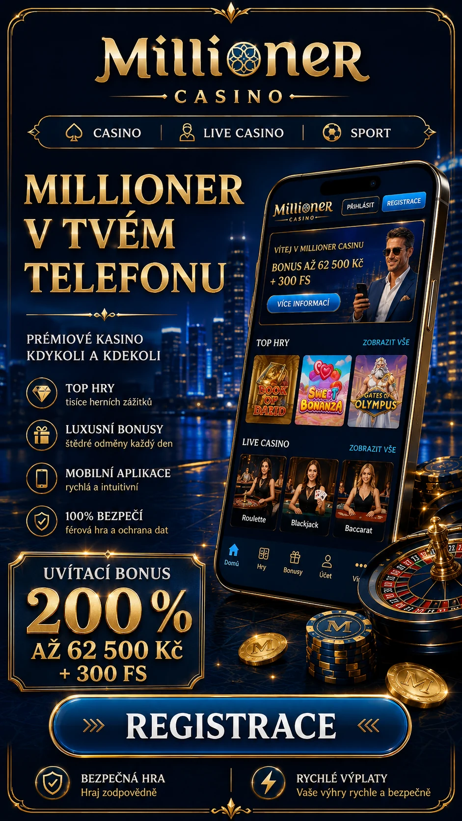 Millioner Casino v telefonu